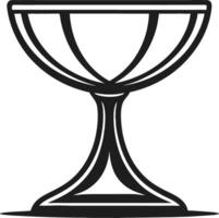 Elegant Trophy Cup Outline Design for Awards Recognition Events and Celebratory Themes vector