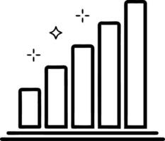 Stylized Growth Chart Representing Business Success and Progress for Infographics vector