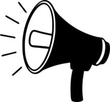 Megaphone Representing Announcements and Communication for Marketing and Events vector
