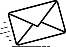 Flying Envelope with Motion Lines Representing Speed and Communication in Digital Designs vector