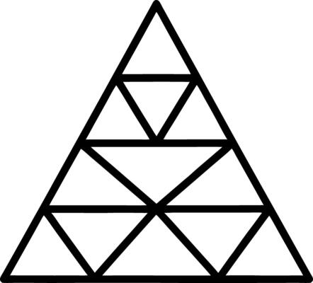 Intricate Geometric Triangle Pattern for Tattoo Design and Coloring Activities