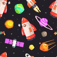 Space Seamless Pattern, Design Element Can Be Used for Fabric, Wrapping Paper, Website illustration vector
