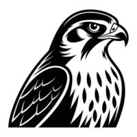 Powerful Falcon in Profile Minimalist Design vector