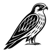 Majestic Falcon Silhouette Clean Art vector