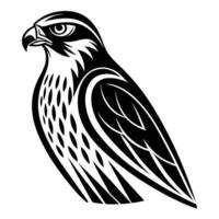 Strong Falcon Graphic Clean Black Silhouette Design vector