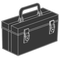 Modern DIY Toolbox Silhouette for Creative Projects vector