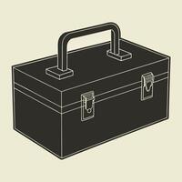 Sleek Toolbox Silhouette for Construction and Handyman Graphics vector