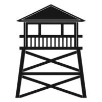 Silhouette of Watchtower for Functional and Tactical Designs vector