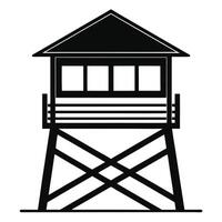 Simplified Watchtower Illustration with a Focus on Form vector