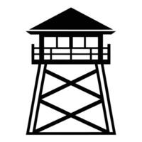 Minimal Watchtower Structure Silhouette for Graphic Use vector