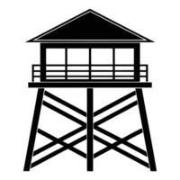 Functional Watchtower Icon for Surveillance and Military Concepts vector