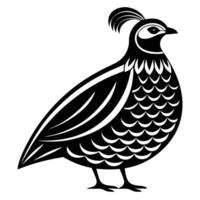 Nature-Inspired Quail Silhouette Elegant and Simple Design vector
