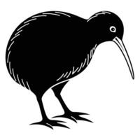 Kiwi Bird Minimal Silhouette Perfect for Decor vector
