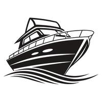 Minimalist Yacht Silhouette Design for Creative Use vector