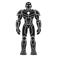High Tech Robot Silhouettes for Digital Art Projects vector
