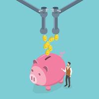 3D Isometric Flat Conceptual Illustration of Multiple Income Source, Passive Revenue Streams vector