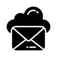 Cloud mail icon creatively designed in glyph style vector