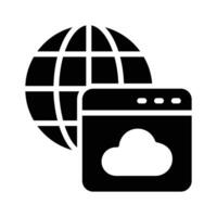 Have a look at this trendy glyph icon of internet hosting vector