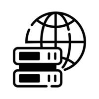 Get this premium glyph style icon of web hosting. vector