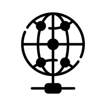 Listo a utilizar glifo estilo icono de compartido web redes. vector