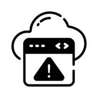 Ready to use glyph style icon of web failure. vector