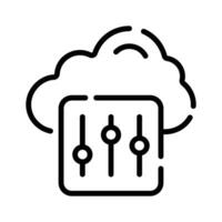 Grab this modern line style icon of cloud adjustment panel vector