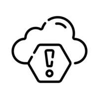 Cloud error icon creatively designed in line style vector