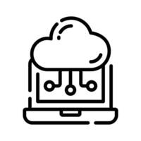 A handy outline style icon of cloud connection technology vector