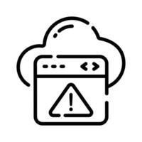 Ready to use linear style icon of web failure vector