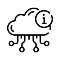 Ready to use line style icon of cloud information technology vector