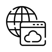 Have a look at this trendy line icon of internet hosting vector