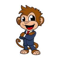 Boss monkey character vector
