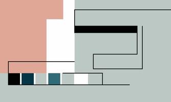 Simple Linear Art Designs for Flat Layouts vector