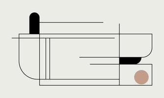 Flat Design Elements with Geometric Lines vector
