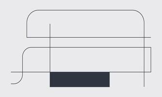 Simple Curves in Flat Color vector