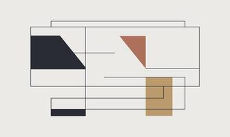 Minimal Line Art in Flat Backgrounds vector