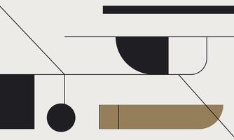 Abstract Line Art with Flat Design vector