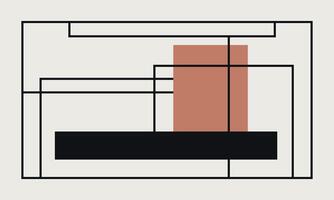 Subtle Flat Design in Line Art vector
