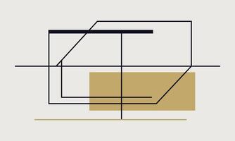 Elegant Art with Simple Lines vector
