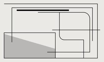 Modern Line Art with Flat Color Scheme vector