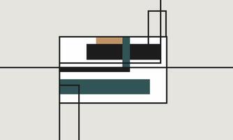 Simple Shapes and Lines in Flat Design vector
