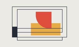 Clean and Simple Line Art in Flat Design vector