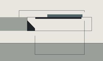 Thin Lines and Flat Design Elements vector