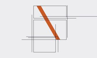 Geometric Flat Lines in Soft Hues vector