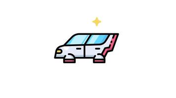 icon animation of Science fiction envisions a future where cars soar through the skies. video