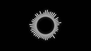 Abstract Sound Wave Lines Circle Animation on Black Background video