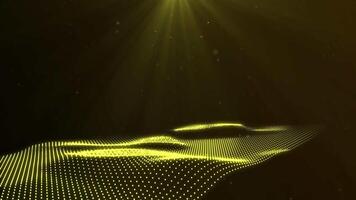Abstract Golden Particle Background with Light Effects video