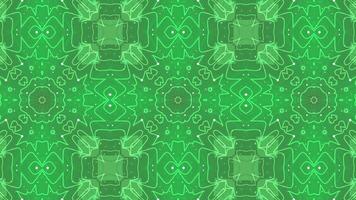 Green and white kaleidoscope pattern with intricate geometric design. Perfect for fabric prints, backgrounds, stationery, and digital backgrounds. video
