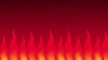 intense Lignes de Animé Feu flamber vers le haut, création une dangereux et ardent environnement plein de chaleur et urgence video