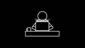 An individual at a counter setup with a bell suggests a service-related job, likely customer service, reception, or assistance point. video